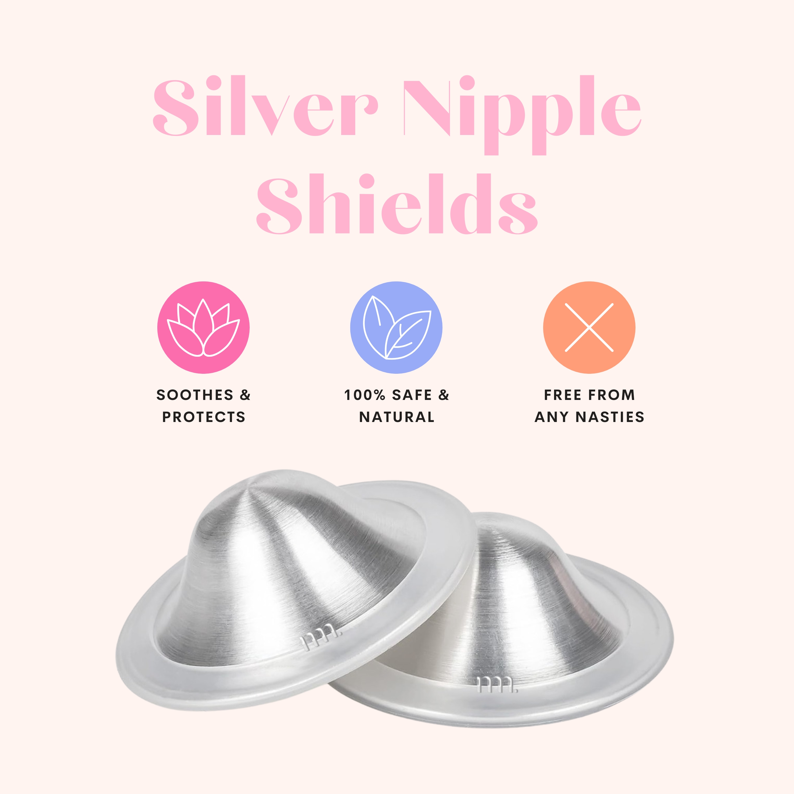 The Midwife Mumma 999 Silver Nursing Cups for Breastfeeding Essential, Regular Size Design