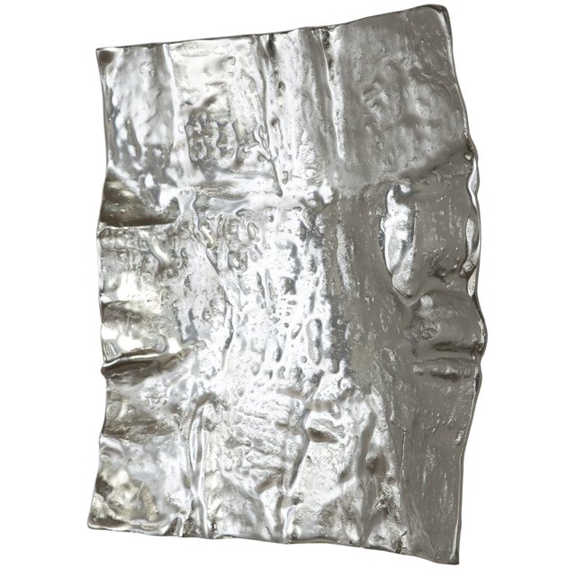 Uttermost Archive Organic Shape Contemporary Aluminum Wall Decor in Nickel