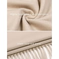 thumbnail image 6 of Women Scarf Pashmina Shawls and Wraps for Evening Dresses , Winter Fashion Soft Warm Long Large Scarves , Lightweight Silk Solid Colors Capes for Ladies Beige, 6 of 7