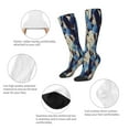 thumbnail image 6 of Lsque Abstract Blue Squares Printed Crew Socks Men's Women's LightWeight Thin Casual Calf Socks ,Knee High Socks,Cotton Socks, 6 of 9