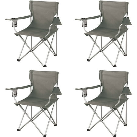 Ozark Trail Classic Folding Camp Chairs, Set of 4 (Best Portable Chair Sporting Events)