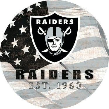 Las Vegas Raiders 12" Team Color Flag Sign