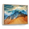 thumbnail image 2 of Designart "Vintage Appeal Blue and Orange Beach I" Coastal Framed Wall Art - Coastal Blue Coastal Beach Bedroom Framed Canvas Wall Art, 2 of 6