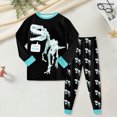 thumbnail image 2 of TOWED22 Fall Winter Toddler Boy Outfits 2Pcs Long Sleeve Graphic Round Neck Pullover Top Elastic Waist Joggers Soft Clothes Set(Mint Green,3-4 Y), 2 of 9