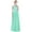 Turquoise, variant on Women's Floral Lace Appliques Chiffon Wedding Bridesmaid Long Dress Prom Evening Gowns