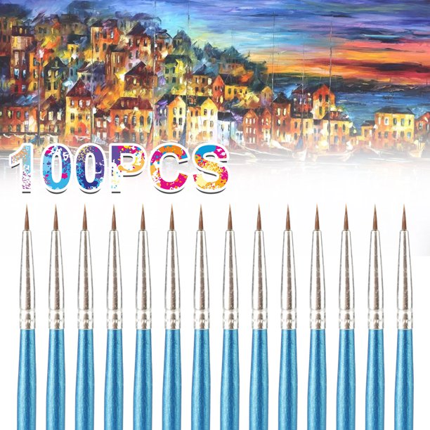 Miniature Detail Paint Brush Set, EEEkit 100/15Pcs Fine Detail Painting Brushes for Acrylic