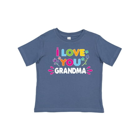 

Inktastic I Love You Grandma with Flowers Gift Toddler Toddler Girl T-Shirt