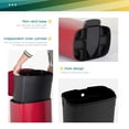 thumbnail image 5 of FDW 13 Gallon Stainless Steel Step Kitchen Trash Can with Lid, Fingerprint-Proof for Indoor(Red), 5 of 7