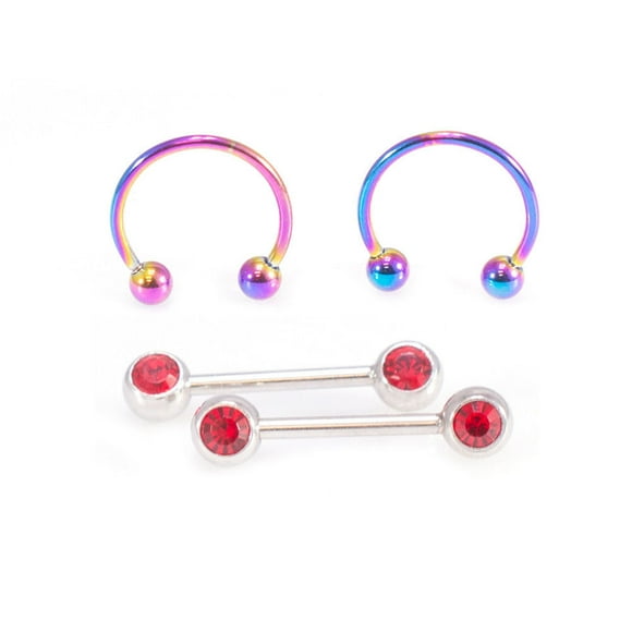 Nipple Barbell 14G Surgical Steel Nose Septum Ring Horseshoe Hoop Earring Eyebrow Lip Belly Piercing