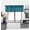 DARK TEAL, variant on Gorgeous Home Linen Dark Teal 1pc Semisheer Solid Faux Silk Rod Pocket Straight Window Valance 55"in Wide X 18"in Length
