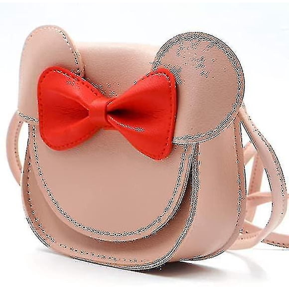 Little Mouse Ear Bow Crossbody Purse,pu Shoulder Handbag For Kids Girls (bebetter)