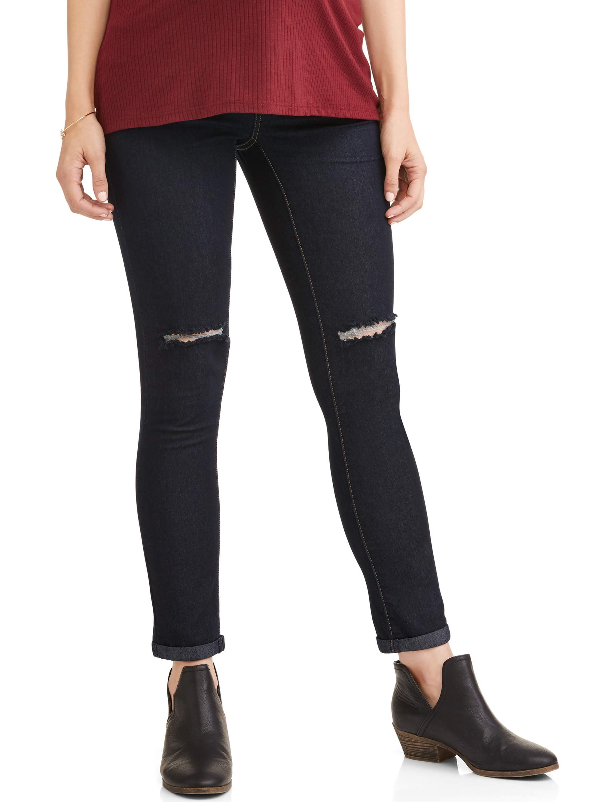 Full Panel Distressed Skinny Jeans 