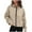 Khaki, variant on Patlollav Womens Hooded Coat Solid Color Pocket Jacket Tops