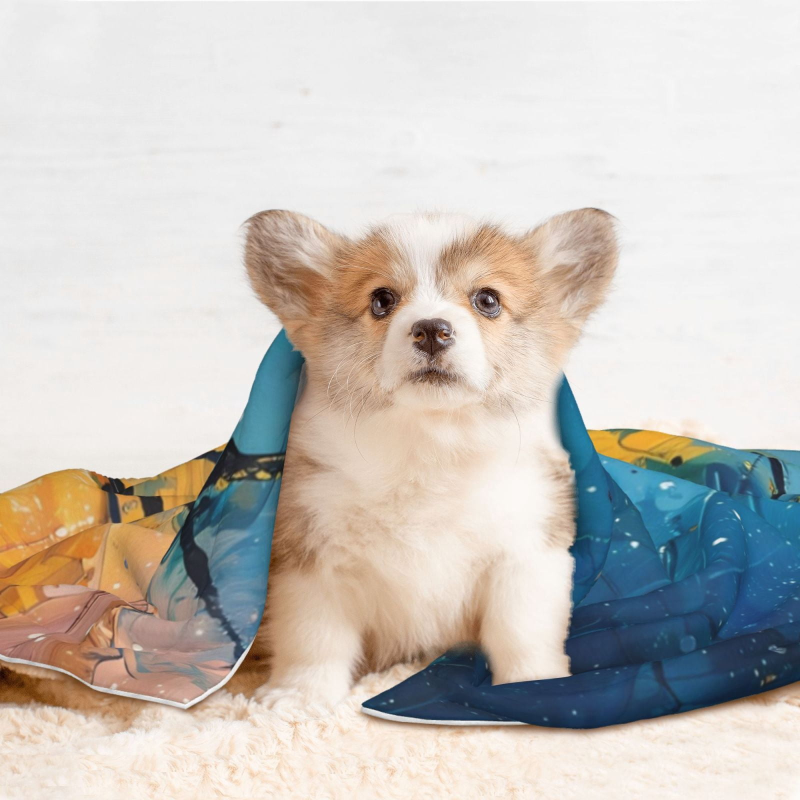 Naloa Abstract Night Sky Tree Dog Blanket, 3 Sizes Cat Blanket for Indoor Cats Large Medium Small Dog Gifts-Small