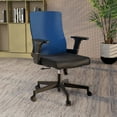 thumbnail image 3 of LeisureMod Brio Modern Office Chair Ergonomic Lumbar Support Computer Chair Adjustable Desk Chair with 360 Degree Swivel and Tilt in Blue, 3 of 12