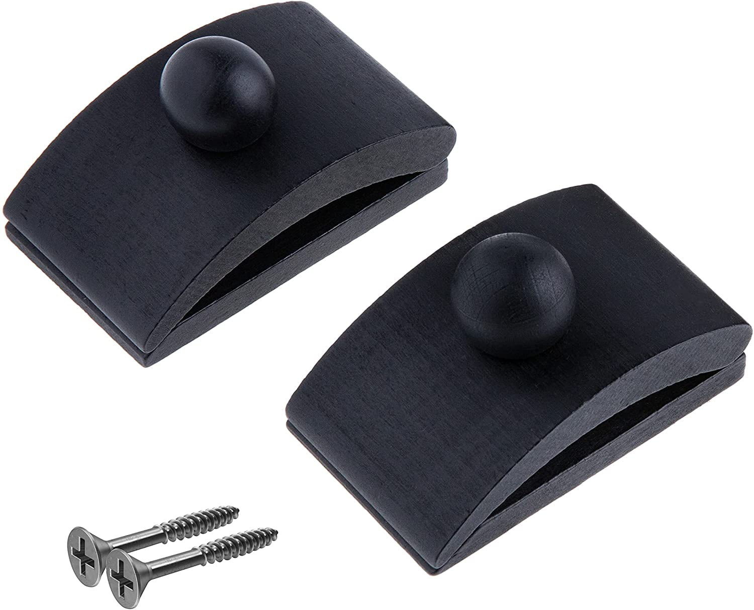 Classy Clamps Wooden Quilt Wall Hangers (3.25” x 2”), Black 2 Large