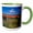 Green/White, variant on 3drose, Canada, Ontario, Montrose, West Montrose Covered Bridge, 11oz Two-tone Black Mug