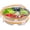 2 pcs, variant on KALAKALA Divided Serving Tray with Lid 6 Compartments, 10.4 Inch Stainless Steel Round Veggie Tray, Reusable Snack Box Container Fruit Platter Parties Fridge Food Storage Picnic (1 pcs)