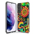 thumbnail image 3 of MUNDAZE Samsung Galaxy S20 Shockproof Clear Hybrid Protective Phone Case Neon Psychedelic Indie Hippie Sunflowers Cover, 3 of 5