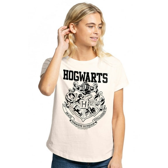 Harry Potter Hogwarts Athletic Women's Graphic T-Shirt Rolled Sleeve Tee