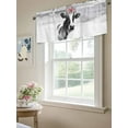thumbnail image 6 of Farmhouse Cow Curtain Valances for Windows, Watercolor Animal Botanical Flowers Kitchen Valance Window Treatment, Light Filtering Block Curtains for Bathroom/Bedroom/Living Room 60'' x 18'', 6 of 9