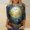 Black halloween print t shirt women a2, variant on thefmos Women's 3/4 Sleeve Halloween Print T-Shirt Casual Loose Fit Spooky Season Round Neck Graphic Tops Fashion Fall Outfit, White S