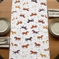 thumbnail image 5 of Table Runners 72 Inches Long Dress Scarves, Beige Brown Horses Farmhouse Kitchen/Dining Table Runner, Coffee Tablerunners, Horseshoes Farmhouse Abstract Art 16x72 Inch, 5 of 9