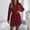 Wine, variant on 2025 Corduroy Mini Dresses for Women Fashion Fall Long Sleeve Button Down Office Work Tunic Dress with Pocket