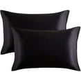 thumbnail image 1 of Funda de almohada de satén para el cabello y la piel, paquete de 2 - Fundas de almohada de tamaño estándar - Fundas de almohada de satén con cierre de sobre Adepaton LRWJ057-4, 1 of 4