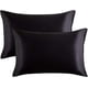 thumbnail image 1 of Funda de almohada de satén para cabello y piel, paquete de 2 - Fundas de almohada de tamaño estándar - Fundas de almohada de satén con cierre de sobre, 1 of 6