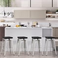thumbnail image 2 of Tromlycs Bar Stool Cushion Square 12x12 Chair Seat Cushion Set of 4 Textured Barstool Pad with Ties 12 inch Black, 2 of 7