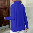 thumbnail image 5 of Fshiont 2026 New Women's Turtleneck Sweater Long Sleeve Knitted Pullover Slim Fitted Soft Fall Winter Everyday Top Royal Blue 2XL, 5 of 5