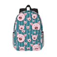 thumbnail image 1 of Disketp Funny Pig Faces Mochila Escolar de 15 Pulgadas, Mochila Ligera para Estudiantes, Viajes y Trabajo, Cómoda y Resistente para el Uso Diario, 1 of 6