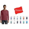 thumbnail image 2 of GDH250 Hanes Unisex ComfortWash Long Sleeve T-Shirt With Pocket Maroon M, 2 of 6