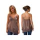 thumbnail image 2 of Camiseta de tirantes larga de satén para mujer, ideal para el verano, con tirantes finos, bajo festoneado y ribete de encaje., 2 of 9