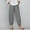 Gray#3, variant on Homenesgenics Womens Trousers Linen Pants for Women White Women Casual High Waist Solid Summer Cotton Loose Long Straight Pants Gifts for Women