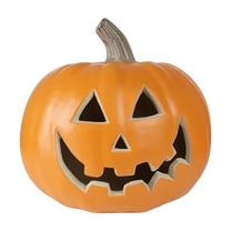 JIhuahe Halloween Pumpkin Lantern Decorations for LED Scene Layout Home Decoration with Hollow Design, Light Included No Battery ,Orange