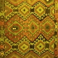 thumbnail image 1 of Ahgly Company Machine Washable Indoor Square Southwestern Yellow Country Area Rugs, 5' Square, 1 of 4