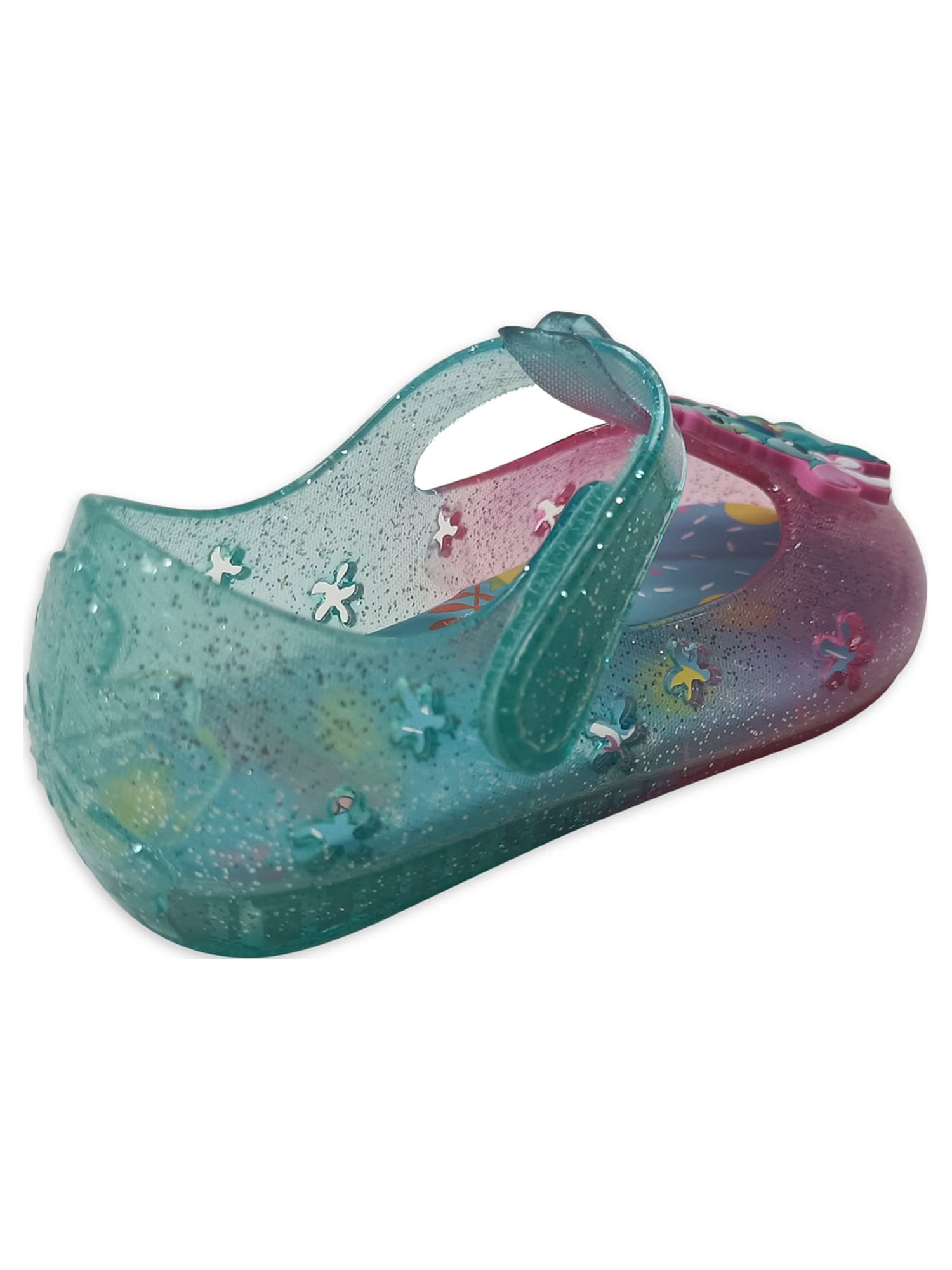 Disney Lilo & Stitch Toddler Girls Tropical Casual Jelly Shoe, Sizes 7-12