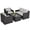 Brown 4 PCS Set, variant on Outdoor Sectional Sofa Patio Conversation Set Wicker Outdoor Furniture with 2 Chairs All Weather Cushioned Seating for Backyard Porch Balcony (Brown/Grey)