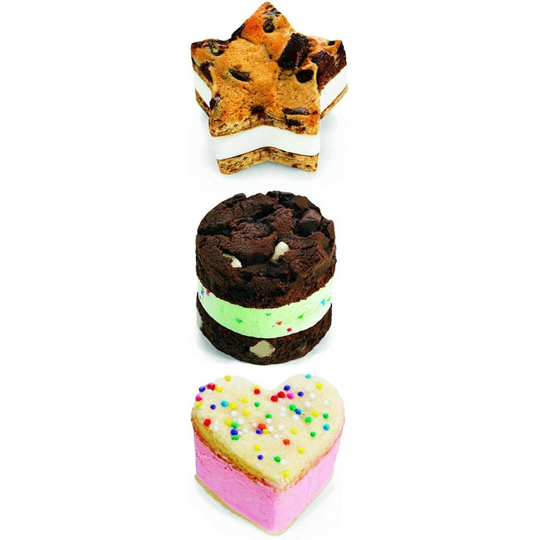 Dash 3 Pack Mini Ice Cream Sandwich Makers 3 Shapes Star, Heart and Circle