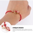 thumbnail image 2 of ZOUSSIQI 1 Pce Rouge Porte-Bonheur, Rouge pour Protection, Fil de Corde Tressé à la Main Rouge, Amulette Ajustable pour Bonheur CA919-56069, 2 of 9