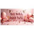 thumbnail image 2 of Pink Themed Glittery Triangle Banner with We Will Miss You Lettering, Party Background Backdrop Decorations, Farewell Party Retirement Party Leaving Party Decor Photo Booth Props, 2 of 3