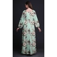 thumbnail image 4 of Bimba Moss Georgette Floral & Bird Printed WomenÃ¢â‚¬â„¢s Long Sleeve MaxiÃ‚Â&nbsp;DressÃ‚Â&nbsp;Elastic Waist Gown-XSmall, 4 of 5