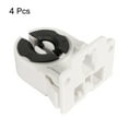 thumbnail image 3 of Uxcell Non Shunted T8 Fluorescent Light Holder Lamp Socket LED Fluorescent Tube White Black 4 Pack, 3 of 4