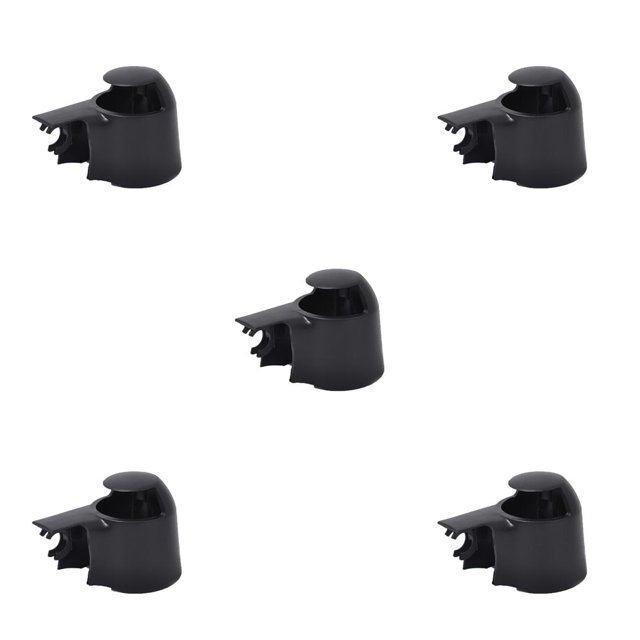 Justharion Rear Windshield Wiper Arm Head Caps Windscreen Wipers Nut Protector Covers Automobile Replacement for Caddy/Golf/ for Passat/ for Touran Black 5Set