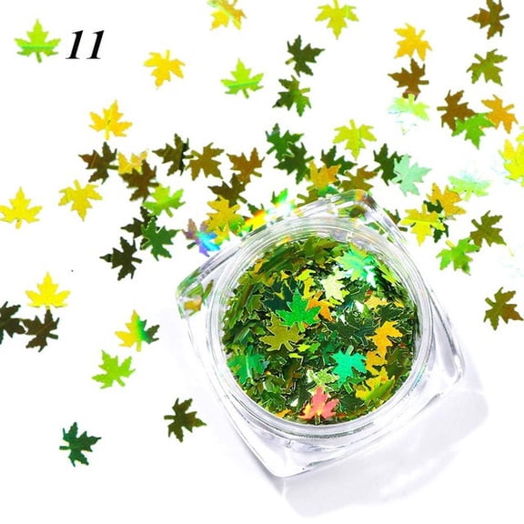 Glittering Maple Leaf Nail Art Glitter Snowflake Sequin Sequin Sticker