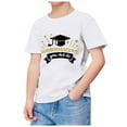 thumbnail image 4 of LUOGENLI Boys Shirts Size 5-6 Kids Summer Short Sleeve T Shirt Graduation Season Cap Print Comfortable Loose Tops Children's Clothing Boys Shirts 5T Blue Boys T Shirts Size 14 2-3 Years, 4 of 4