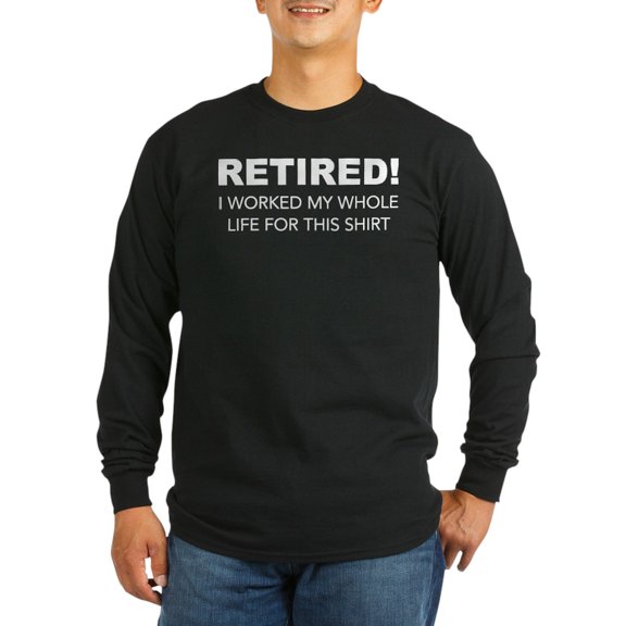 CafePress - Retired Long Sleeve T Shirt - Long Sleeve Dark T-Shirt