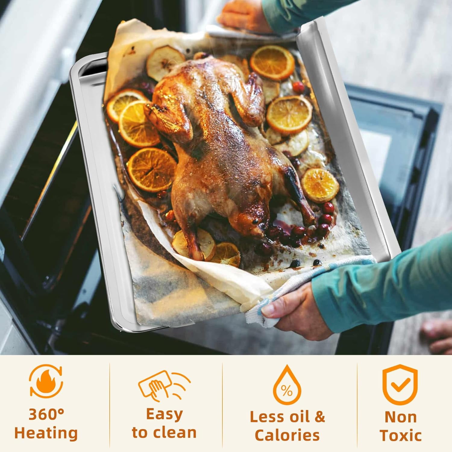 Air Fry Tray with Drip Pan for 30" Oven, Compatible with  Wall Ovens, Ranges, and Combinations